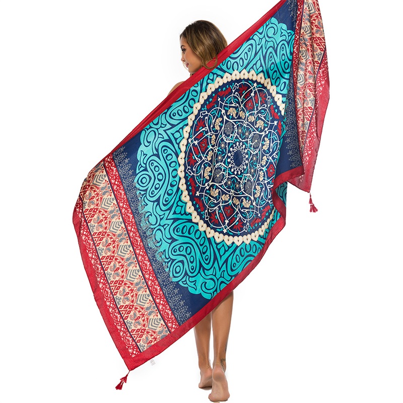 Cover Up Kaftan - Parbones de plage en coton sergé