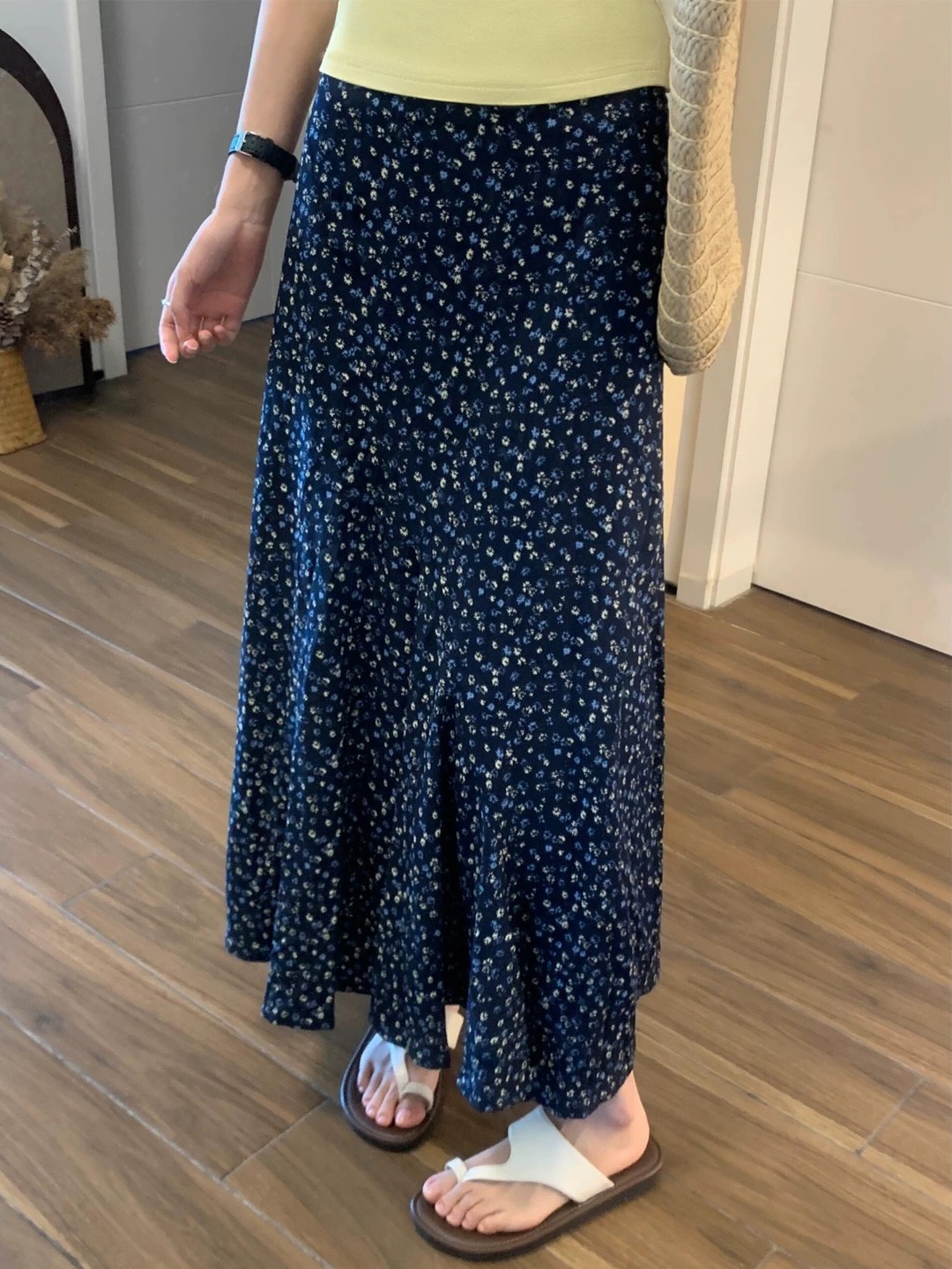 Jupe midi évasée à imprimé flo - Midi Skirt Floral avis et prix