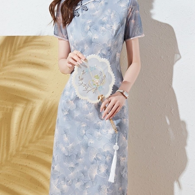 Robe Cheongsam pour femmes, bl - Midi Skirt Floral avis et prix