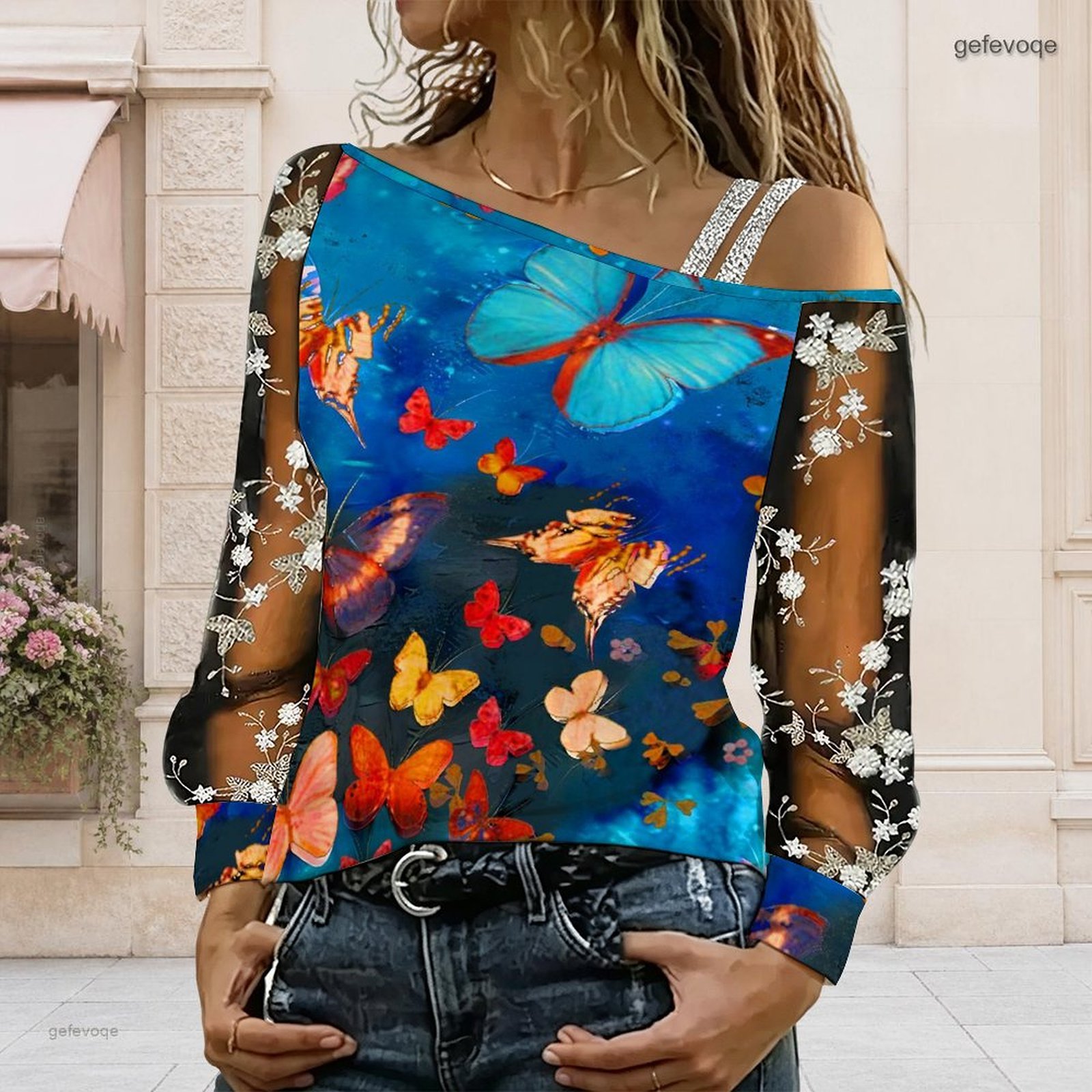 Chemisier femme à épaules dénu - Blouse Off Shoulder avis et prix
