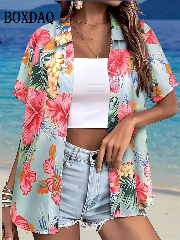 Mode d'été femmes Blouse hawaï - Romper Floral Print avis et prix