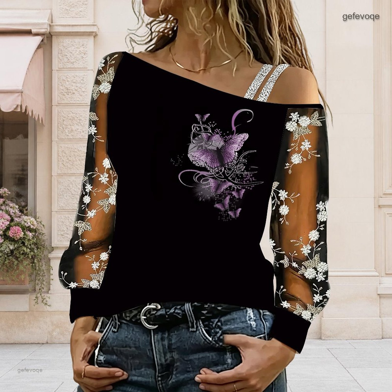 Chemisier femme à épaules dénu - Blouse Off Shoulder avis et prix