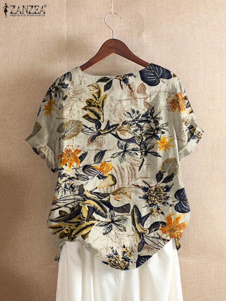 ZANZEA femmes Chemise en coton - Romper Floral Print avis et prix