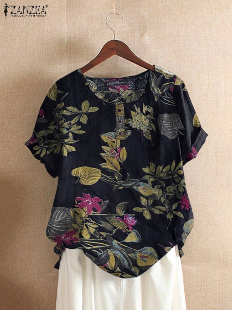 ZANZEA femmes Chemise en coton - Romper Floral Print avis et prix