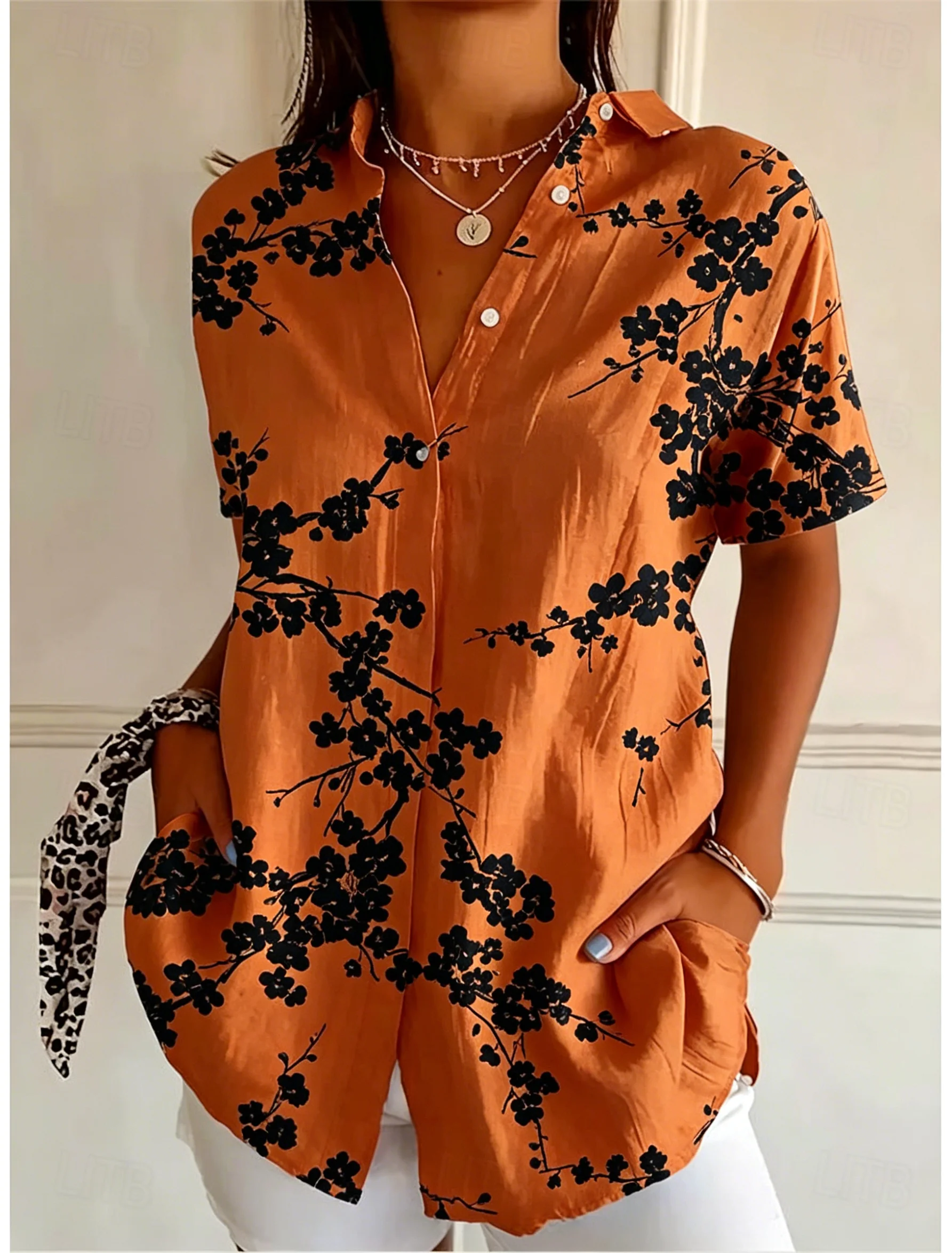 Chemise décontractée à manches - Romper Floral Print avis et prix